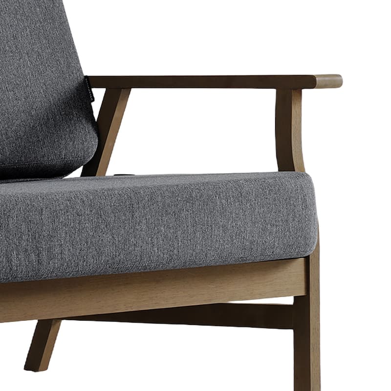 Teak Frame Outdoor Loveseat Daybed with Water-Resistant Cushions.