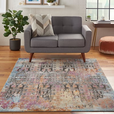 Nourison Entice Vintage Moroccan Ombre Multicolor Area Rug