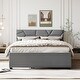 preview thumbnail 8 of 9, Chic Upholstered Platform Bed with Versatile Trundle for Enhanced Comfort