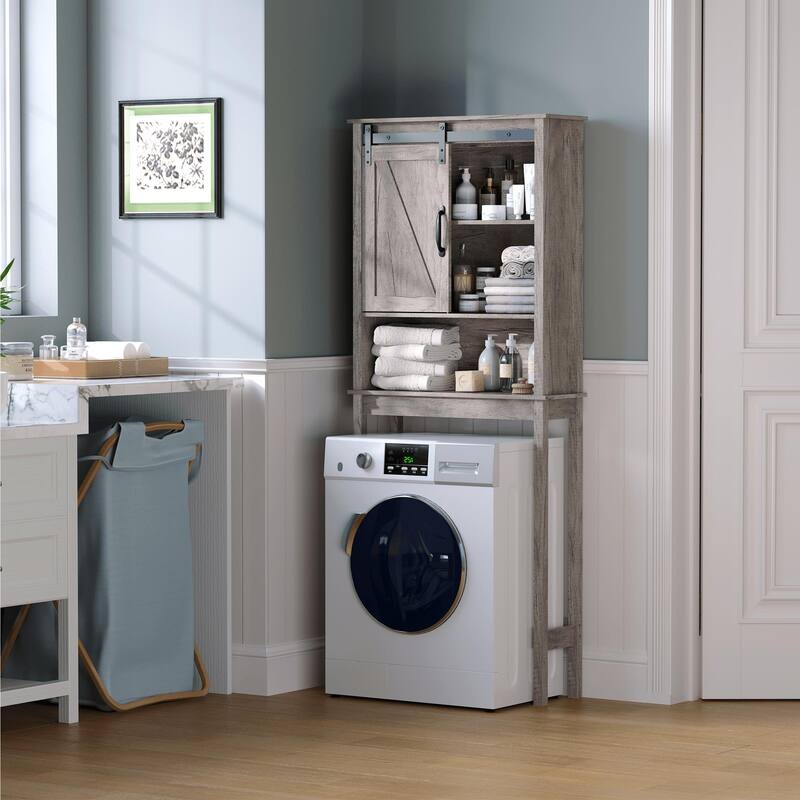 Pellebant Over-the-Toilet Storage Cabinet Space Saver Bathroom - 66.54" H x 27.17" W x 9.06" D