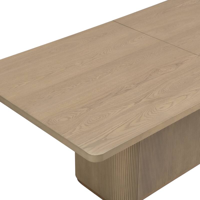 Christopher Knight Home - Forest 7-Piece Upholstered Dining Set with 84" Rectangular Pillar Base Dining Table