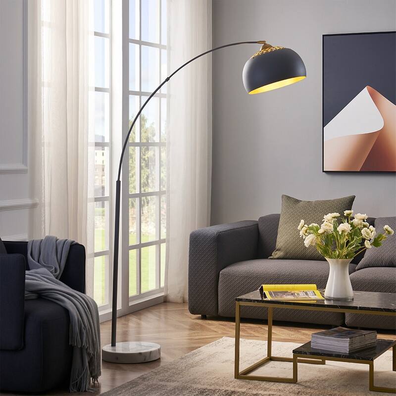 ROSEN GARDEN Arc Floor Lamp, Modern Reading Light, Bulb Not Included
