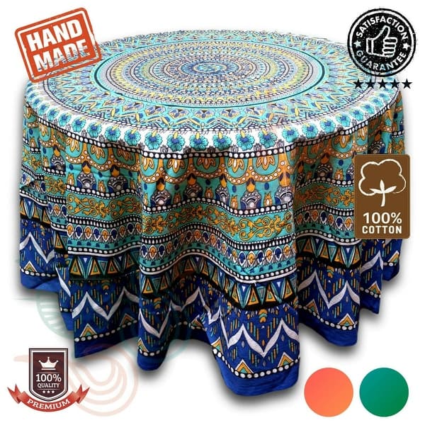 slide 2 of 24, Cotton Inspiring Floral Tablecloth Collection