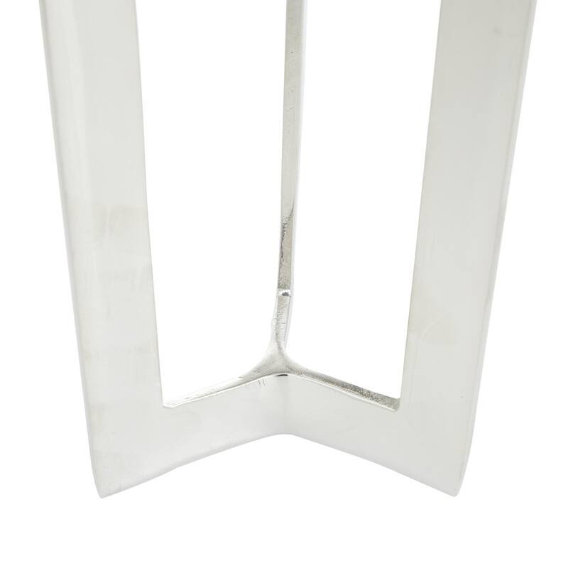 CosmoLiving by Cosmopolitan Aluminum Metal Pillar Geometric Candle Holder (Set of 2) - Gold, Bronze, Silver