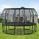 preview thumbnail 5 of 5, 16FT Trampoline for Kids with Upgraded ArcPole and Composite TopLoop for Safety Enclosure, Plus Basketball Board and 12 Ground S