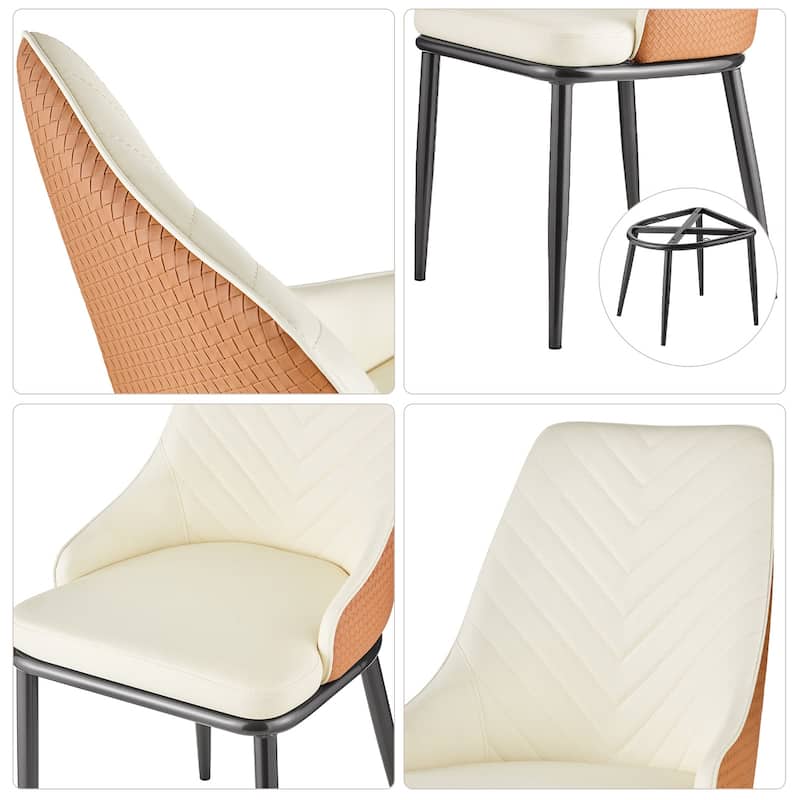 Faux Leather Upholstered Dining Chairs, Set of 4 - 18.1"W x 21.3"W x 36.6"H