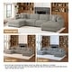 preview thumbnail 36 of 131, Oversized Chenille Modular Sectional Sofa Conversation Set with 2 Ottomans