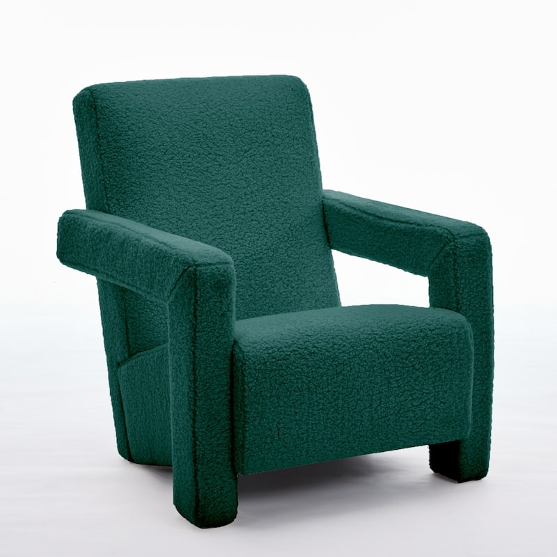 Sherpa Adirondack Chair for Living Room, Upholstered Accent Chair