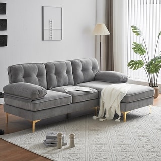 Modern Sectional Sofas L Shaped Sectional Couch for Living Room,Light ...