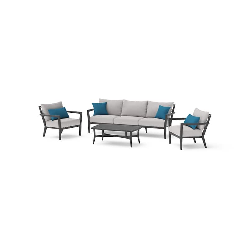 Venetia 4 Piece Sunbrella Outdoor Patio Seating Set