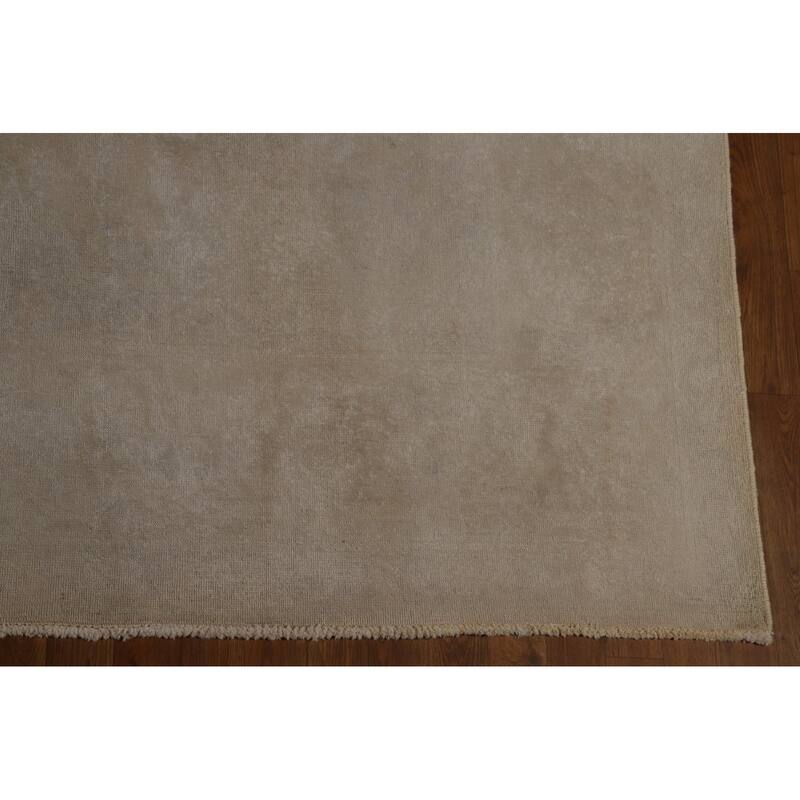 Mashad Persian Square Vintage Area Rug Hand-Knotted Wool Carpet - 9'8" x 9'10"