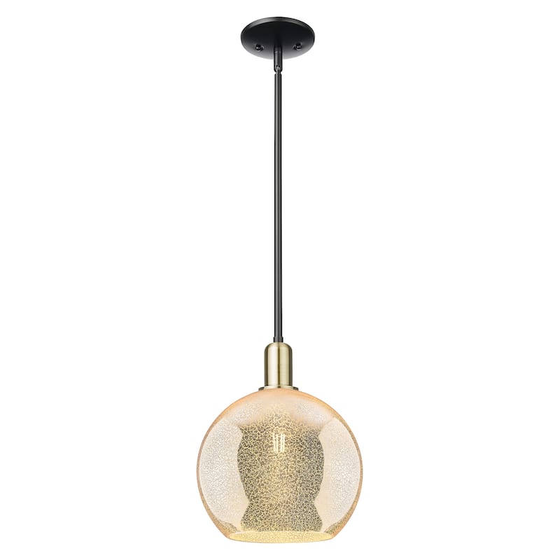 Innovations Lighting Endless Possibilities Arcadia - Athens - 1 Light 10" Stem Hung Mini Pendant - Mercury/Black Antique Brass