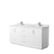 Option White, Nickel Trim, Carrara Marble Top