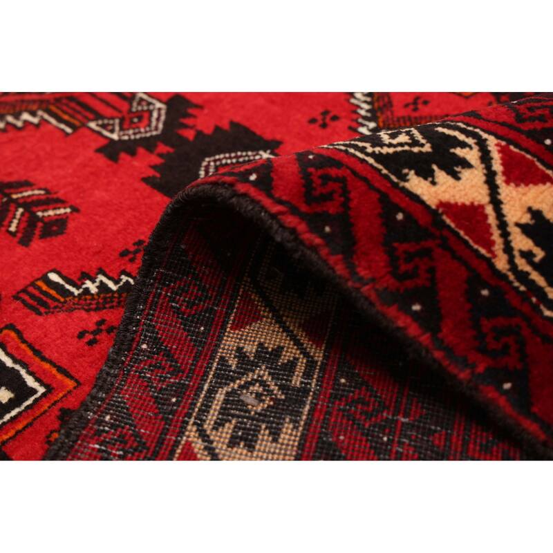 ECARPETGALLERY Hand-knotted Teimani Red Wool Rug - 3'4 x 6'3