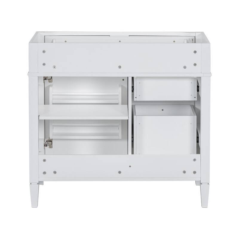 36" Modern Bathroom Vanity with Sink and Medicine Cabinet,2 Soft Closing Doors and 4 Drawers