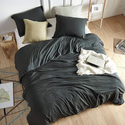 Chommie - Weighted Natural Loft Comforter Set - Faded Black
