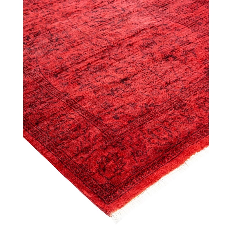 Fine Vibrance, One-of-a-Kind Hand-Knotted Runner Rug - Pink, 2' 8" x 12' 0" - 2' 8" x 12' 0"