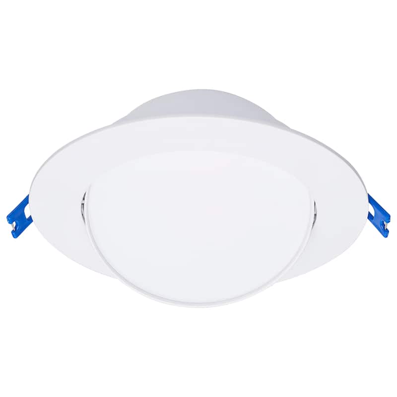 14W 6" Directional Low-Profile Downlight CCT Selectable 120V White Finish