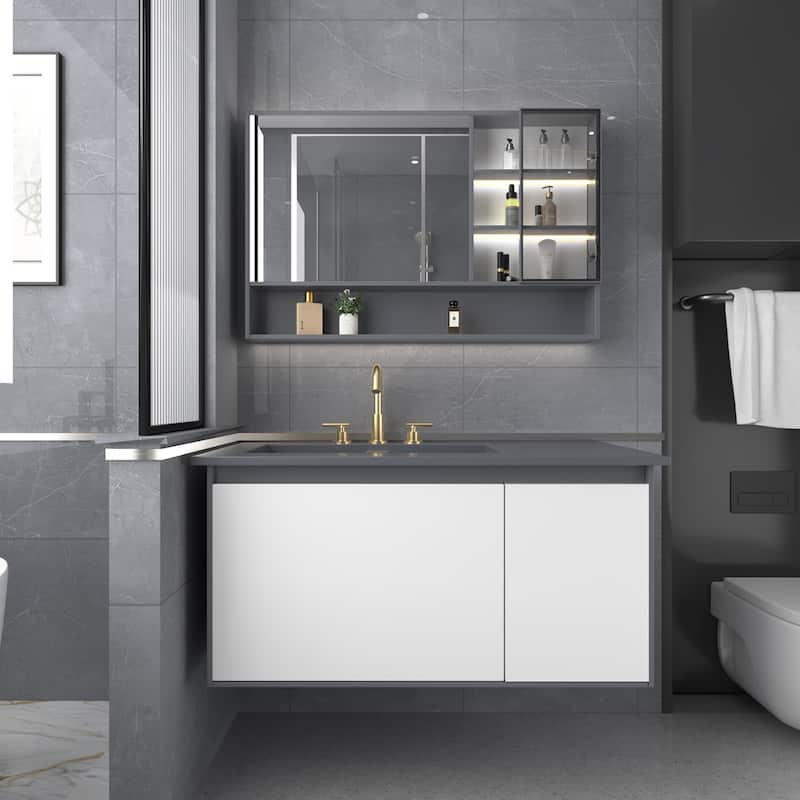 Doulble Handle Bathroom Sink Faucet