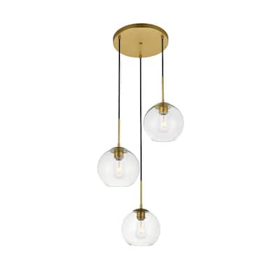 Clear Glass 3-light Pendant