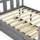 preview thumbnail 7 of 16, Full Size Classic Modern Design Solid Wood Platform Bed with Pull Out Trundle and Headboard and Footboard