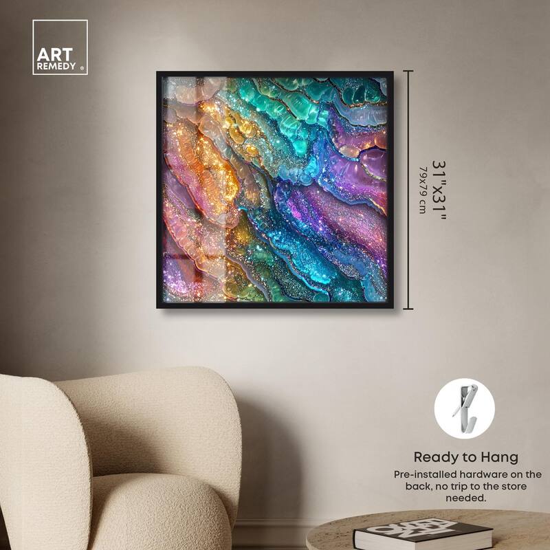 Glittering Spectrum I Shadowbox by Art Remedy