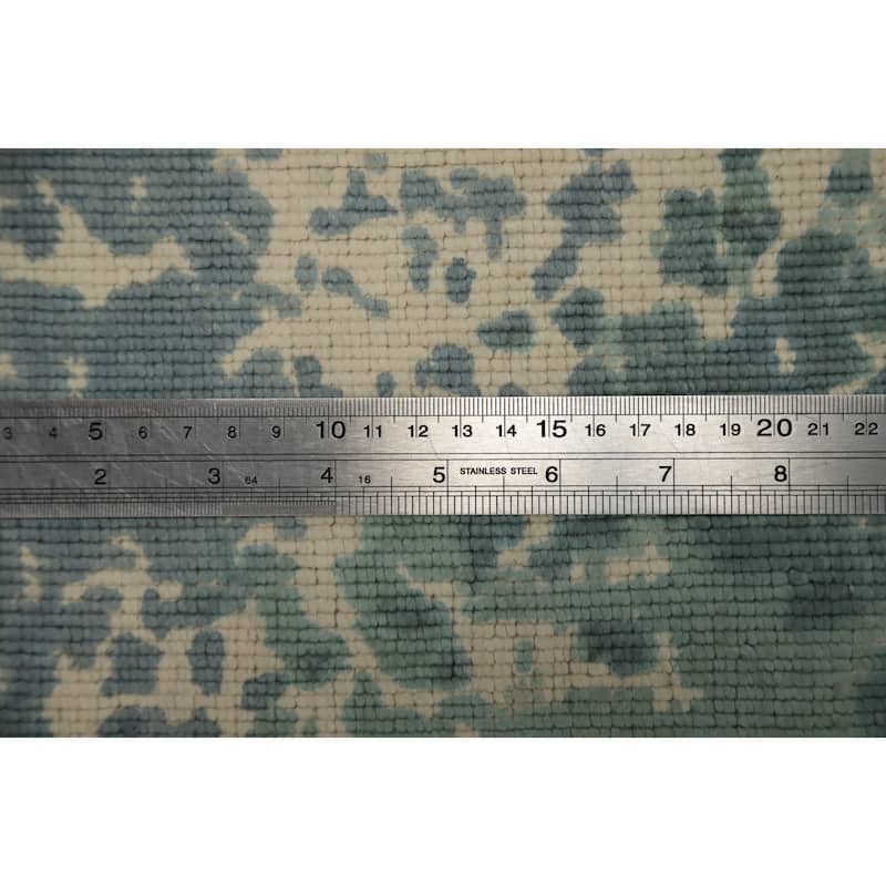 Hand Knotted Oriental Viscose Silk Carpet Modern All-Over Multi-Colored Abstract Area Rug - 7' 11'' X 4' 11''