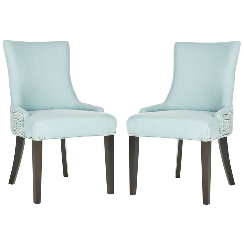 SAFAVIEH Louisa Taupe Linen Fabric Dining Chair (Set of 2) - 22.2" x 25.6" x 35.8" - 22"W x 26"D x 36"H