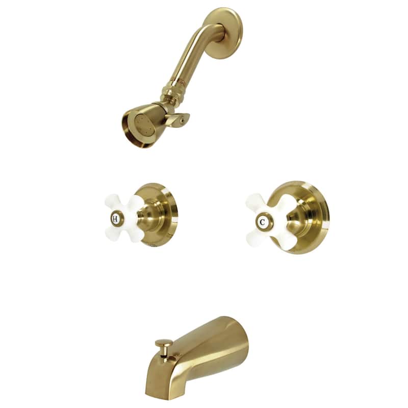 Kingston Brass Magellan Tub and Shower Trim with Single Function - Brushed Brass