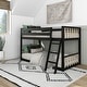 preview thumbnail 17 of 17, Max and Lily Scandinavian Twin over Twin Low Bunk Bed Black/Blonde