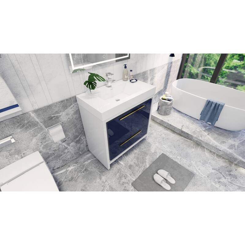 Dove 36'' Freestanding Vanity with Reinforced Acrylic Sink