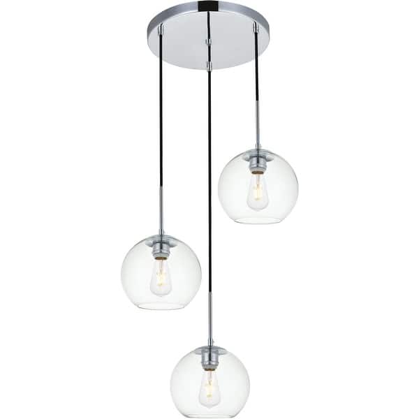 slide 2 of 13, Elegant Lighting Baxter 3 Light 18" Wide Multi Light Pendant with