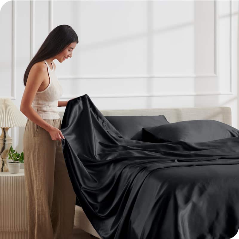 Bare Home Poly Satin Sheet Set