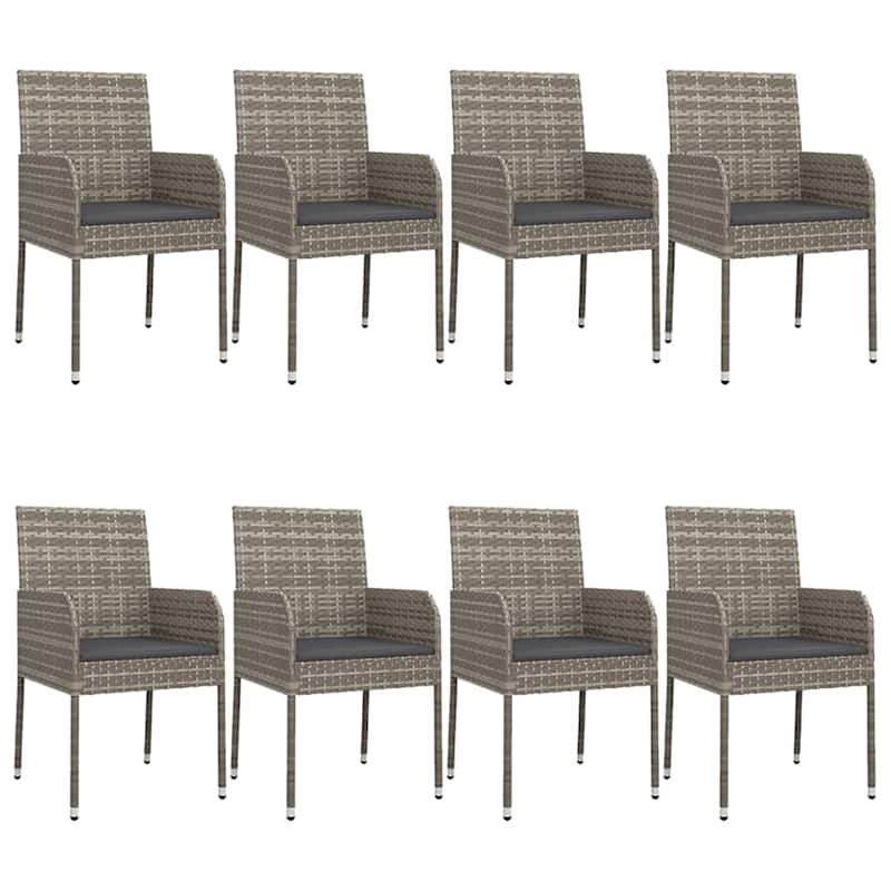 vidaXL Patio Dining Set Outdoor Rattan Wicker Table and Chair Set for Porch