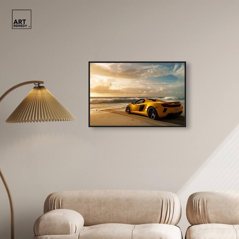 Beach Sports Car Canvas by Art Remedy