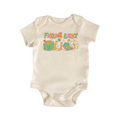 Feeling Lucky St. Patrick's Day - Baby Boy Girl Clothes Bodysuit Funny Cute Newborn
