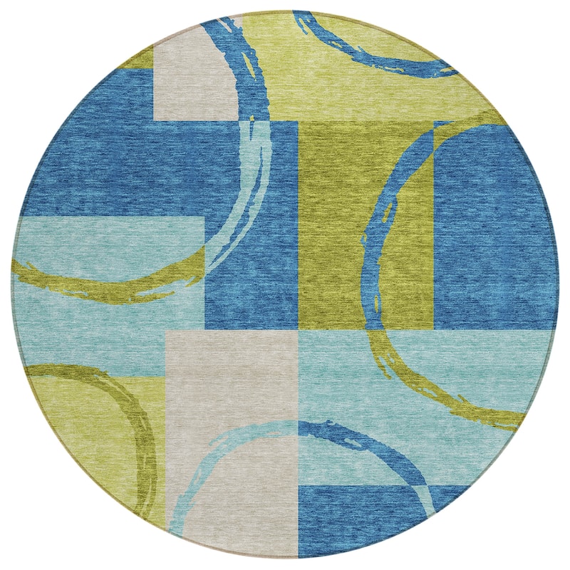 Machine Washable Indoor/ Outdoor Contemporary Chantille Rug