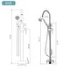 preview thumbnail 10 of 20, Vanityfair Floor Mount Freestanding Bathtub Faucet Tub Filler with Hand Shower