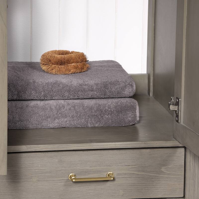 Gela Single Sink Bath Vanity with Drop-In White Ceramic Basin