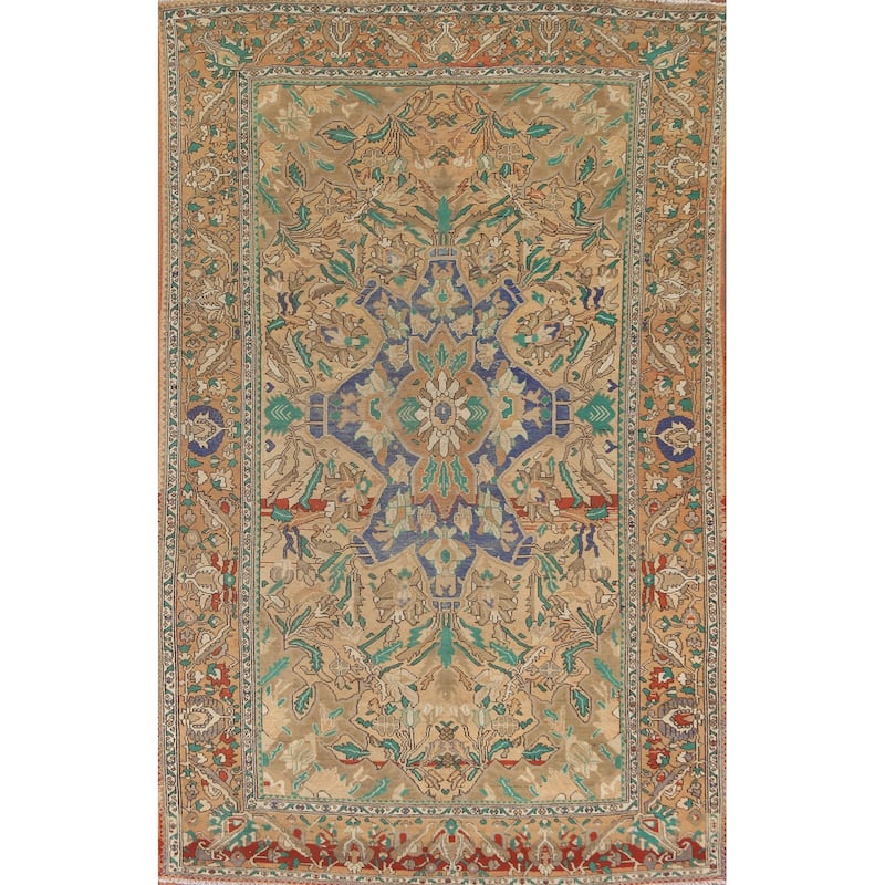 Traditional Bakhtiari Persian Vintage Area Rug Handmade Wool Carpet - 6'11"x 10'8"