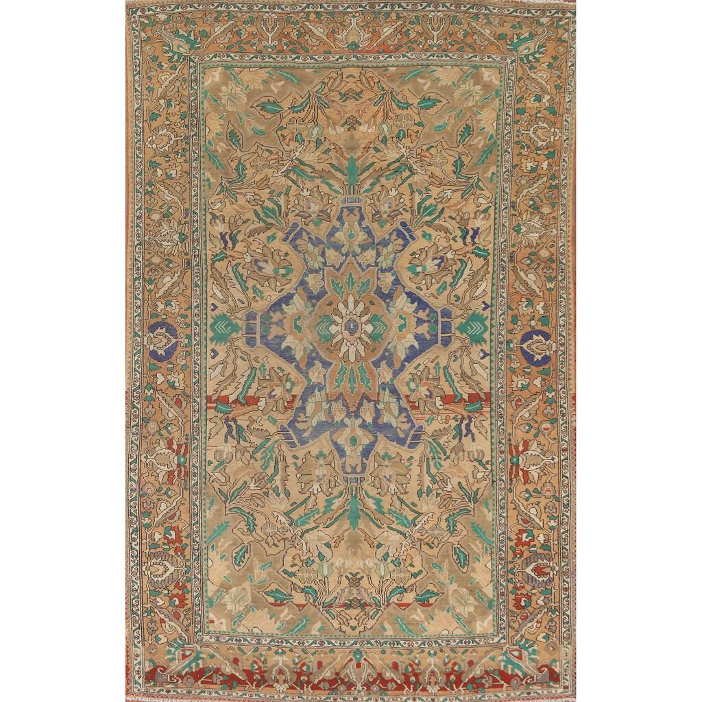 Traditional Bakhtiari Persian Vintage Area Rug Handmade Wool Carpet - 6'11"x 10'8"