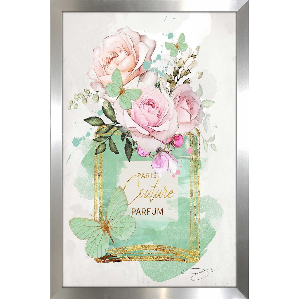 "Parfum, Flowers & Butterflies (Green 2)" by Jodi Print on Acrylic