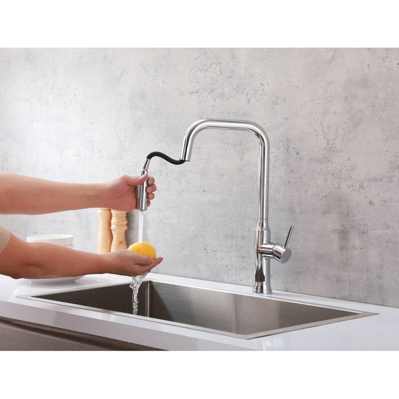 Indigo Home Single Handle Pull Down Sprayer Kitchen Faucet