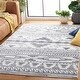 preview thumbnail 2 of 11, SAFAVIEH Layla Rixa Moroccan Rustic Rug 4'5" x 6'5" - Ivory/Grey - Rectangle