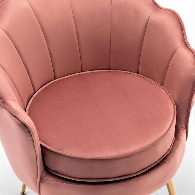 Cavett 28.3" Wide Velvet Accent Chair with Metal Legs