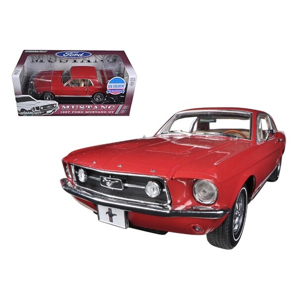 1967 Ford Mustang Gt Red Usa Exclusive Limited To 300pc 118 Diecast Car Model By Greenlight