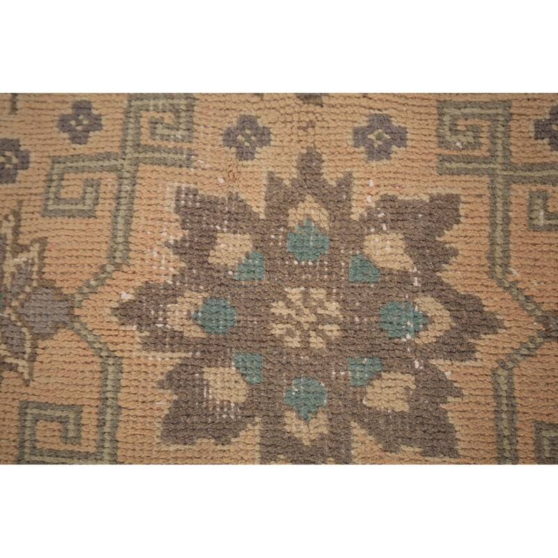 All-Over Tabriz Persian Vintage Area Rug Hand-Knotted Wool Carpet - 9'10" x 12'7"