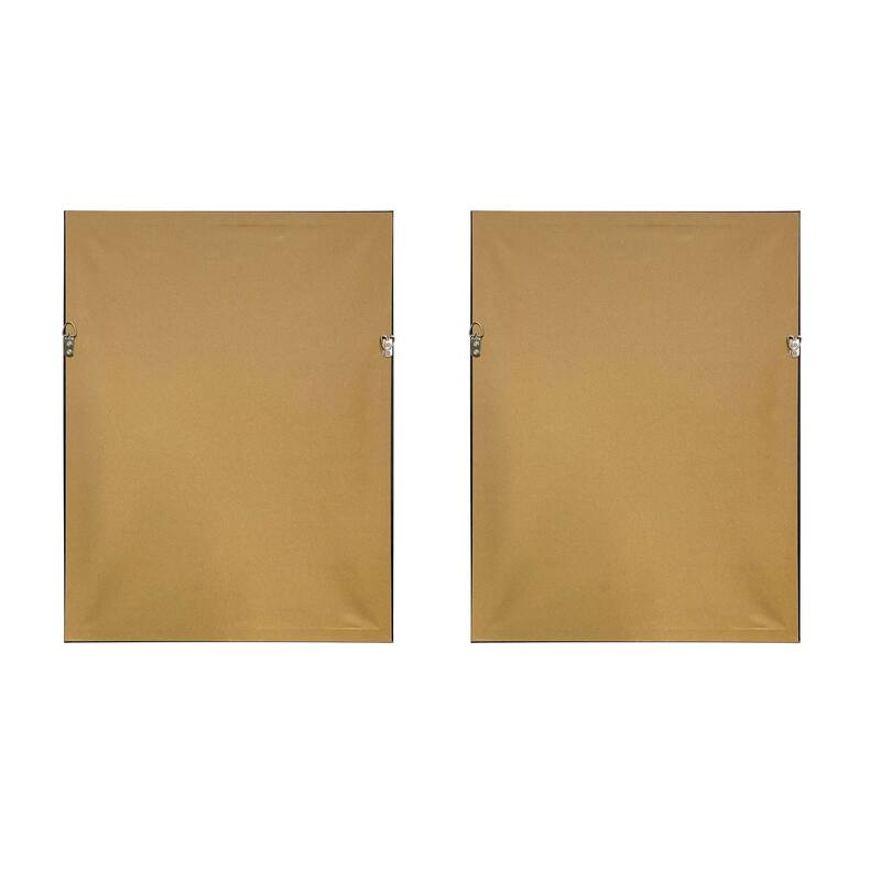 "Earthen Harmony" Abstract Hand Painted Floating Framed Canvas Wall Art Print 2 Piece Set, 24x36 Inches Overall