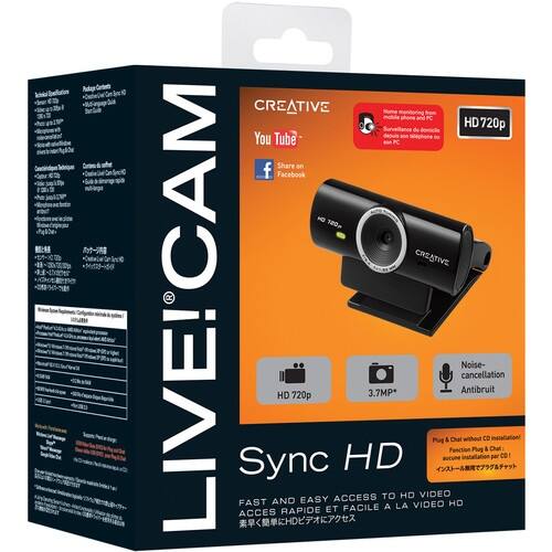 Shop Creative Live Cam Sync Hd 720p Webcam Overstock 17162611