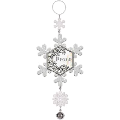 Peace Snowflake Dangler 18"